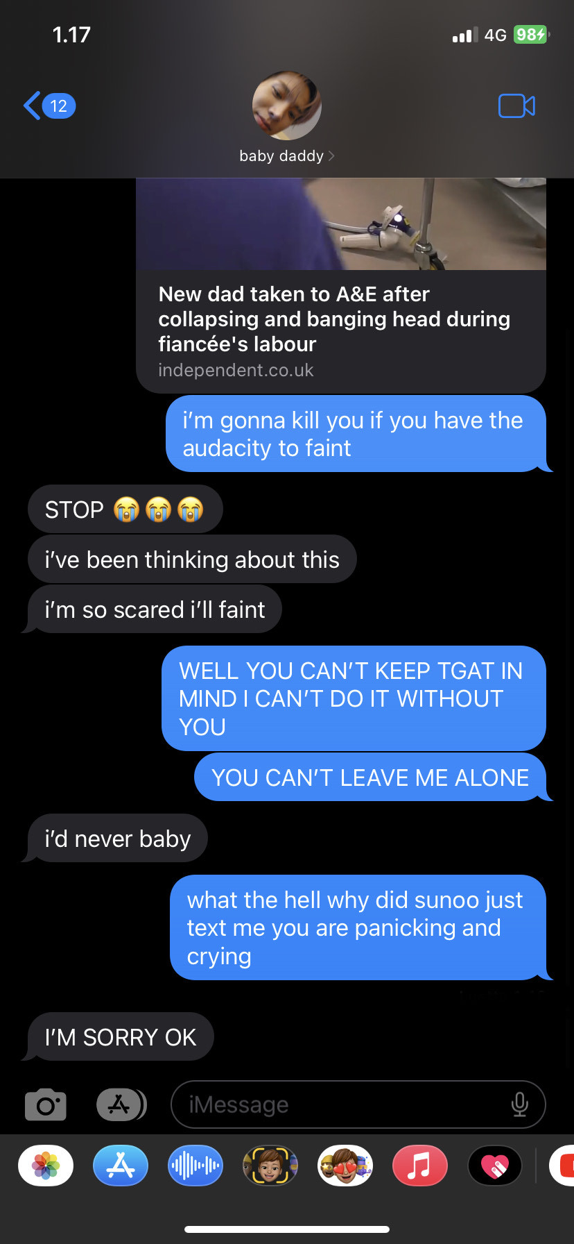 -texting W/ Baby Daddy!Heeseung