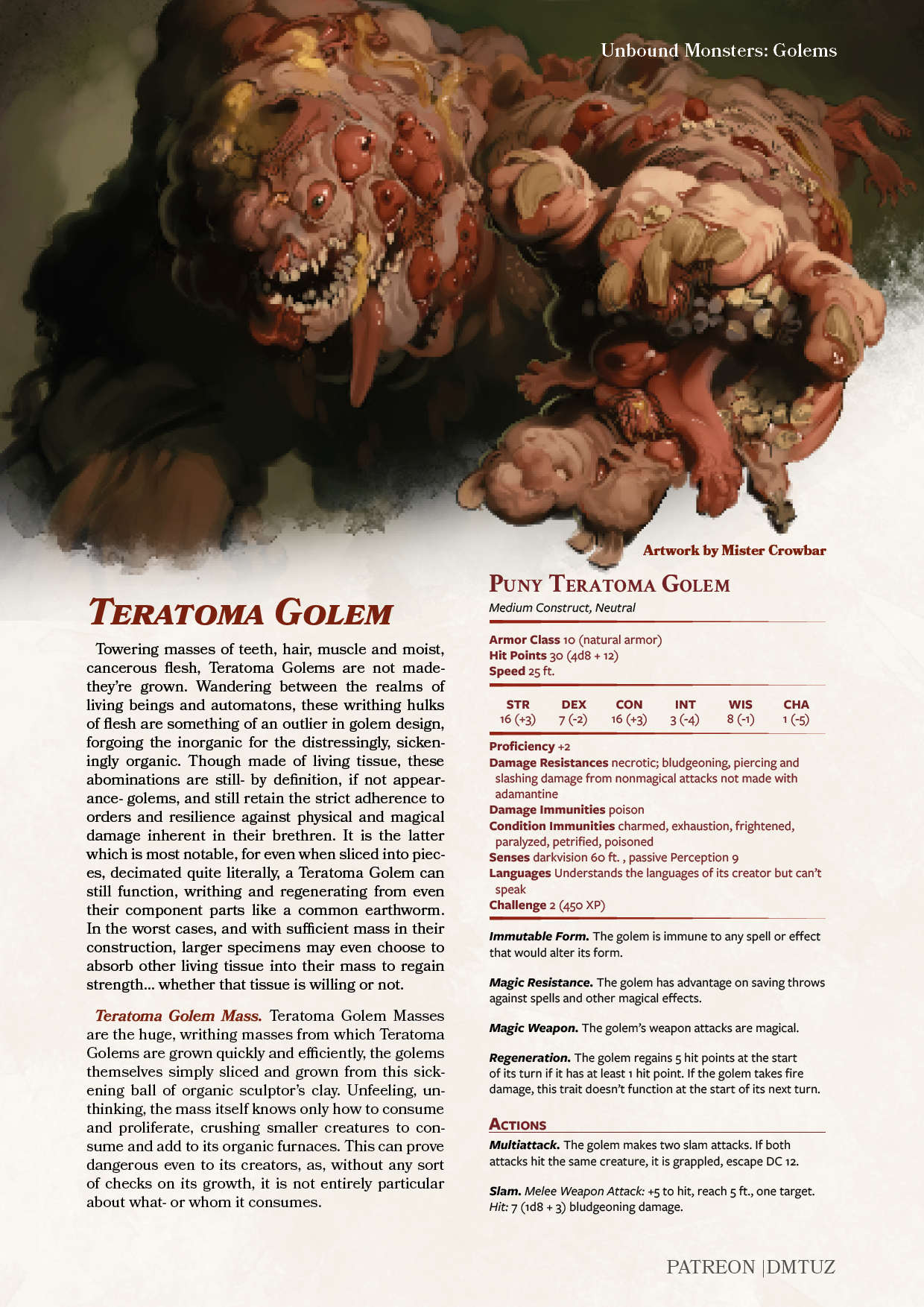 Dungeon Master Tuz's Tools of Trade — Unbound Monsters - Thermopod Somehow,  in the