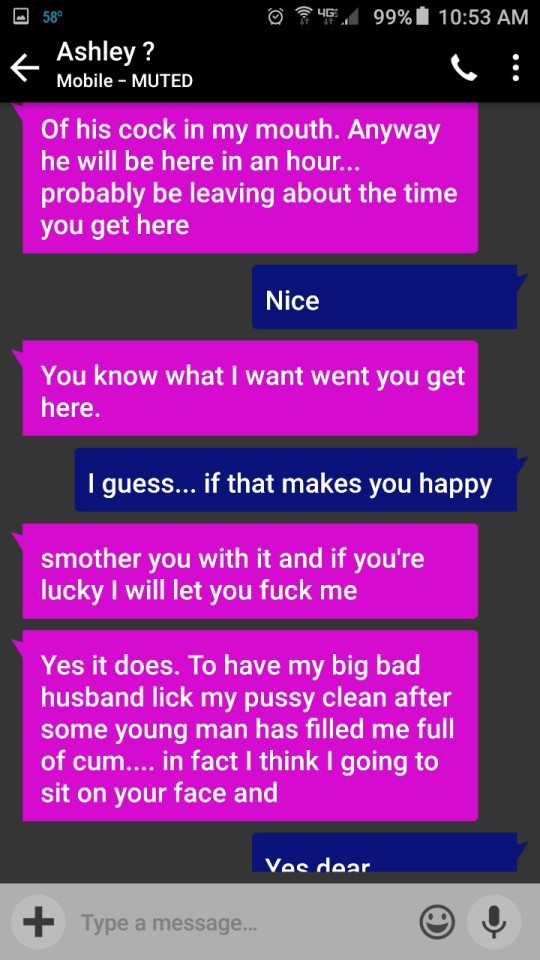 Text Messages Between My Wife And Myself.