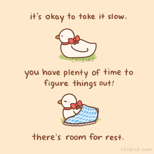 chibird: A soft, resting duck to remind you to take care and rest. ☕️ You have so much time ahe