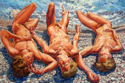 themalenudityinart:  Paul ALLAM Three Bathers.