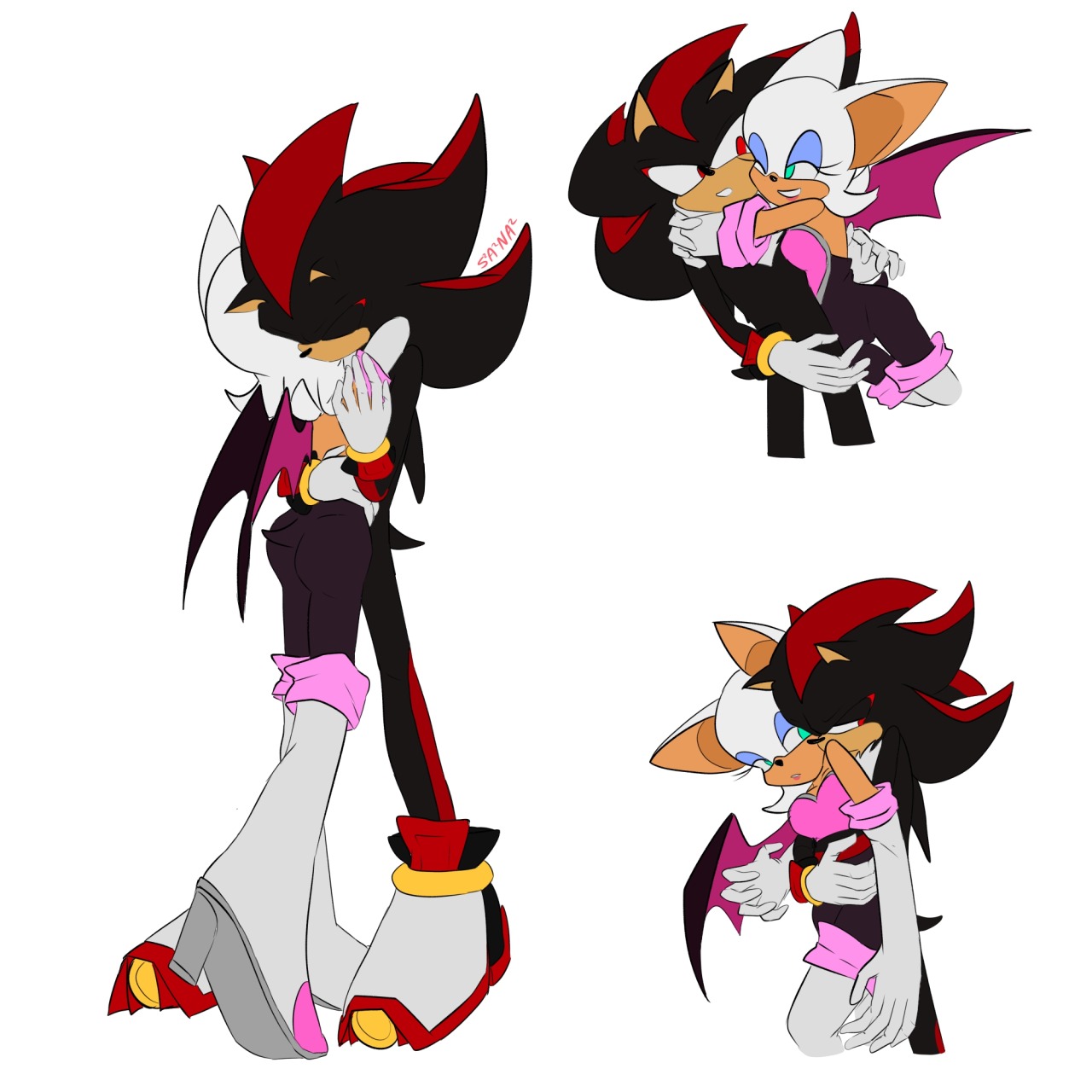 Shadow and Rouge kiss ❤️  Shadow and rouge, Sonic and shadow, Shadow and  amy