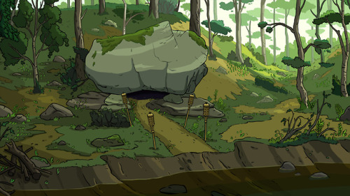 crewofthecreek:Backgrounds from “You’re It” Designed by Cory Fuller & Panna Horvath-Molnar Pai