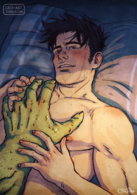 cris-art:    A colored sketch of Billy and Hulkling, I guess Billy has a small fetish