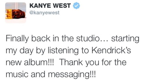 kendrickkilledmyvibe:Kanye speaks…