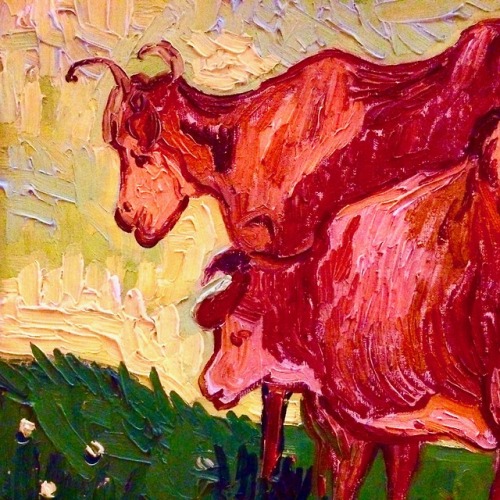 trulyvincent:art-nimals: Vincent van Gogh, The Cows, 1890, Lille Museum of Fine Arts  Ve