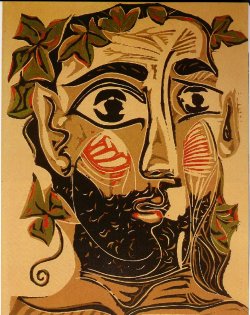 pablopicasso-art:  Bearded man, 1962 Pablo Picasso 