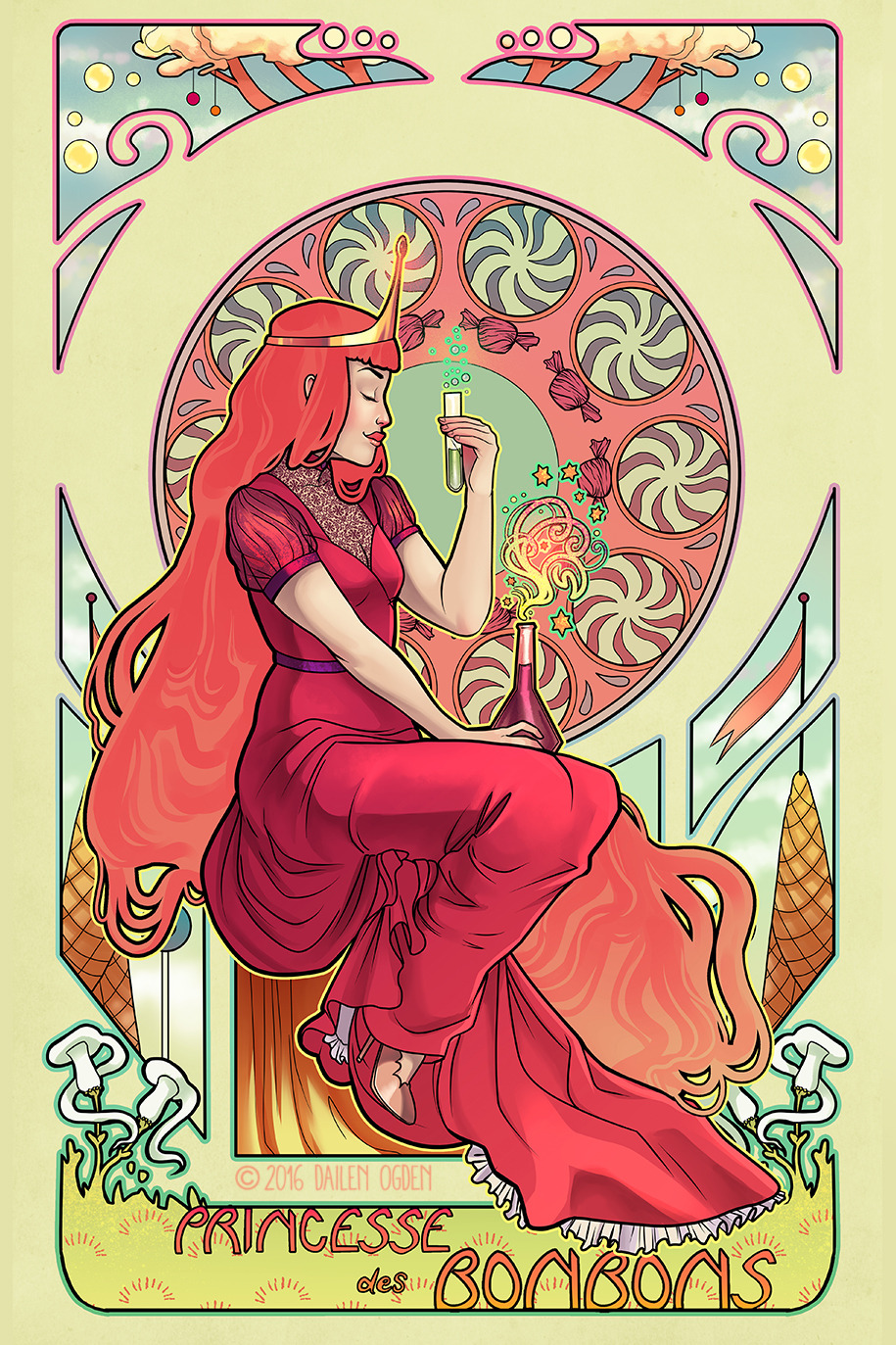 dailen-ogden-illustration:  Queen of the Vampires and the Princess of Candy.  Shoot