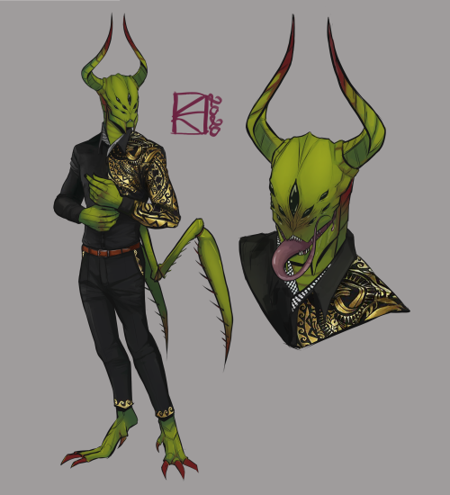 Character Concept CommissionMantis Daddy Demon