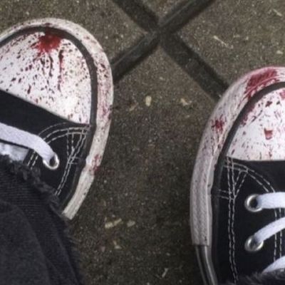 aesthetic bloody shoes