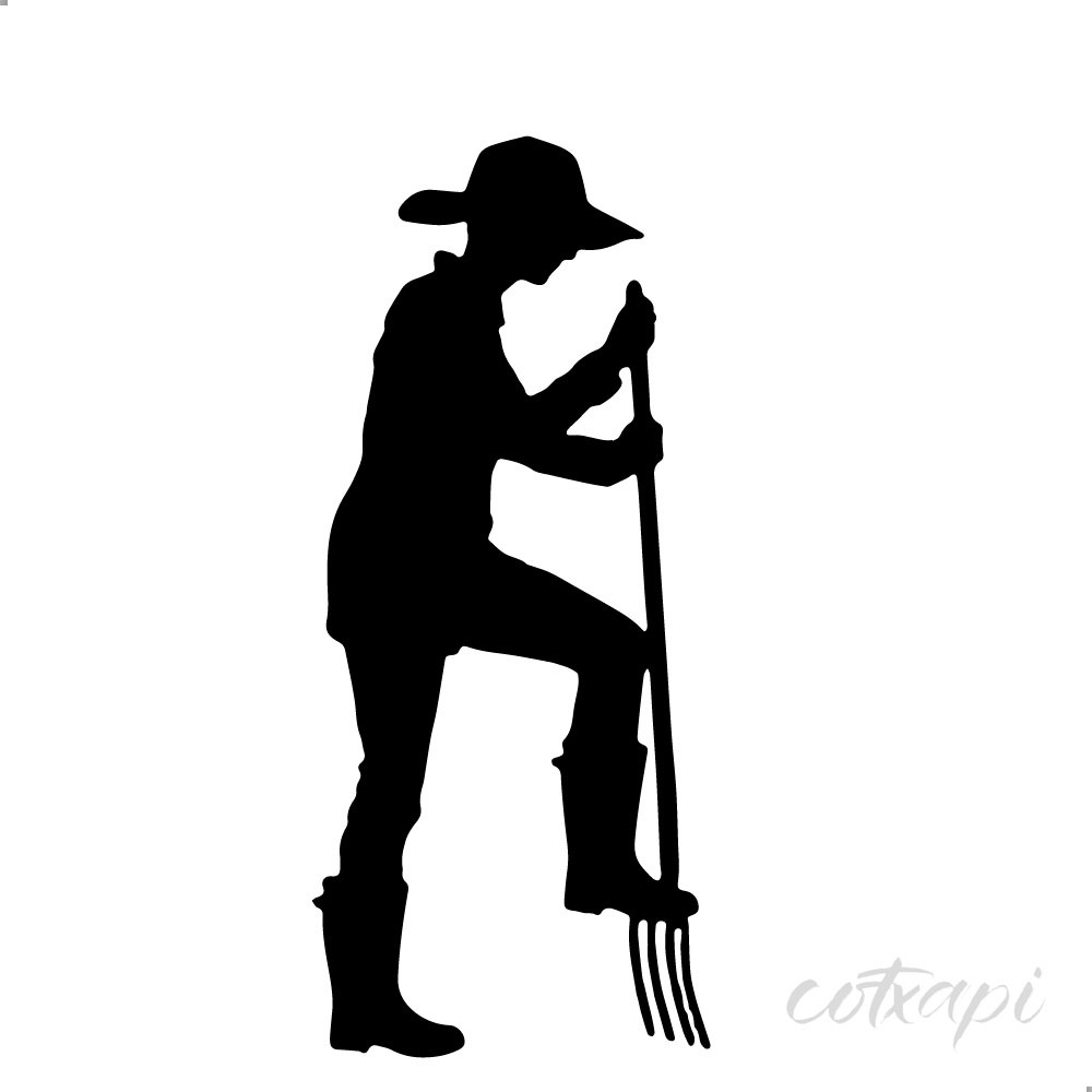 Kids, Man, and Woman Farmer Working Action Icon Set in Vector Art