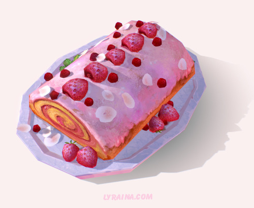 lyraina:A few days ago, my sibling made an excellent strawberry egg roll cake. Seeing how that one v