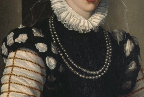 Alessandro Allori - Portrait of a Lady in Black and White /detail/