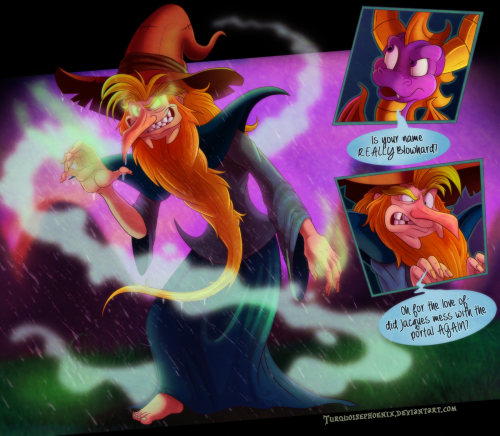 turquoisephoenix:Spyro 1 Boss Revamps Part 3 - “Blowhard” the Magic Manipulator Balthazar Bastienne 