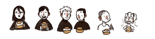 After drawing Tanaka and Yachi eating semlor , I felt that it is absolutely necessary to headcanon h