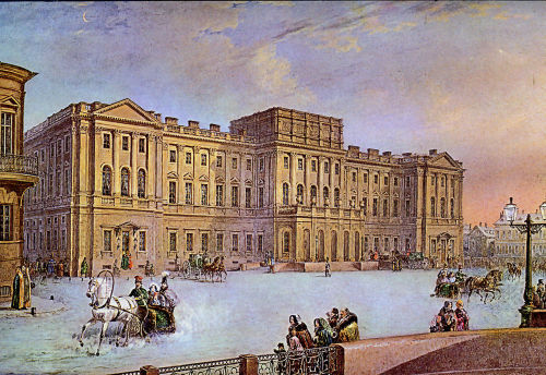 The Mariinsky Palace in St. Petersburg.  The palace was Emperor Nicholas I’s wedding gift to his eld