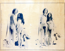 starsensuelles:  John Lennon &amp; Yoko Ono - Unfinished Music No. 1, Virgins Promotional Poster (Apple-Track, 1968).