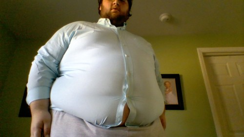 Trying on some of my button up shirts.  Kinda snug