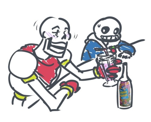 boner-cake-admin: papyrus get high off of non-alcoholic robby bubble, the series