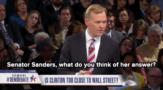 micdotcom:  Watch: Bernie Sanders slams Hillary Clinton for her stance on Wall St.