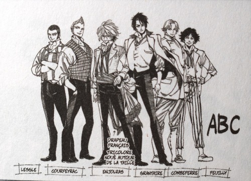 lesamis:lesamis:Les Misérables Vol. 8 Bonus: Arai’s pre-publication character design sketches & 