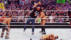 mith-gifs-wrestling:Happy Wrestling Things: Young wrestlers selling moves from legends with over-the-top joyous glee.