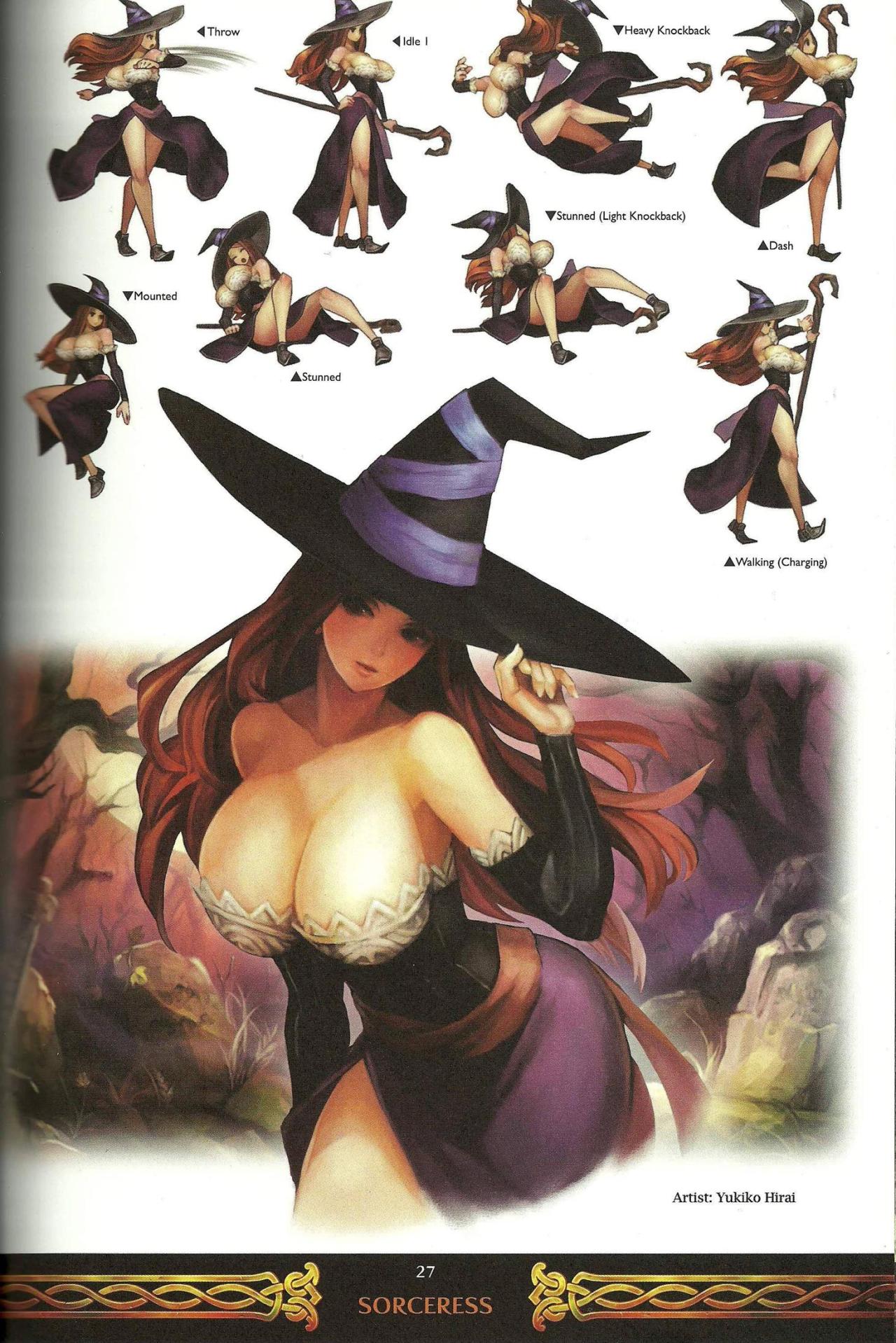 mlle-imandeus:Sorceress Dragons Crown Art Works by george kamitani and yukiko hirai