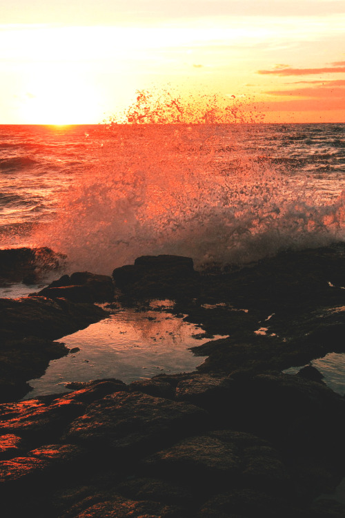 wavemotions: breaking waves and brilliant sunrises