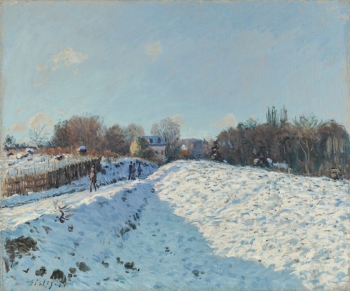 herzogtum-sachsen-weissenfels:Alfred Sisley (British, active in France, 1839-1899), Effet de neige à