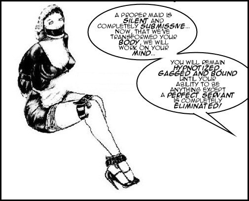 prettysissydani:  Artist appears to be John Willie, dialogue by me 