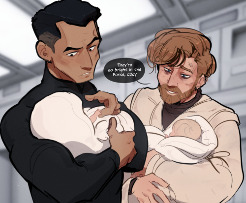 rondoel: The rest of my doodles for the Codywan Mandalorian parents fanfic by @t4tlambert  part