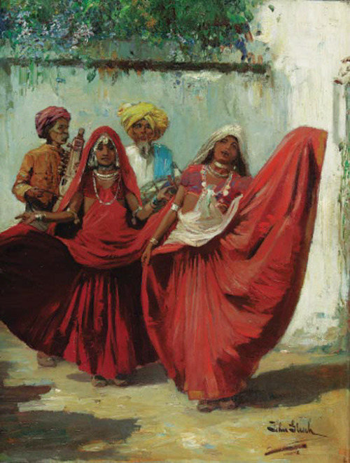 “Two Indian Nautch girls with musicians” by John Gleich,unknown date