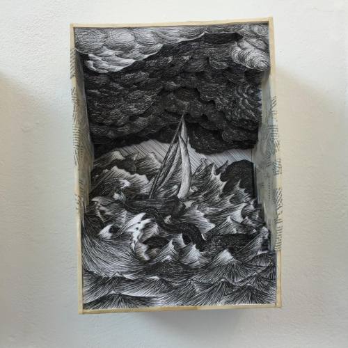  ‘The Great River’ The second of three dioramas I made for my end of year art show. This