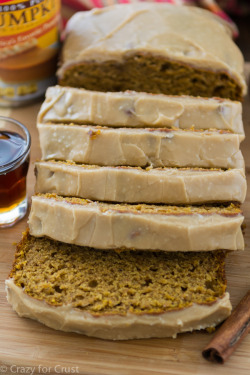 bakeddd:  pumpkin bread with maple glaze