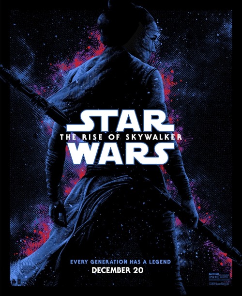 Badass Rey poster for TROS by Tracie ChingFOURTEENDAYS(TWO WEEKS!!!!!!!!!!!)UNTILTHE RISE OF SKYWALK