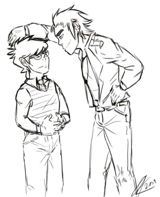 BF's Au: gangster2D & librarianMuds