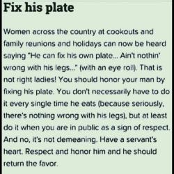 dixie-biscuit:  It’s an honor and a privilege  to fix his plate. 