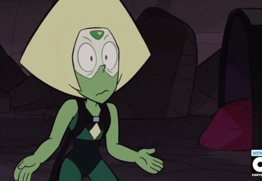 jopokepoke:Peridot: She’s not even fighting! She’s, you know, she’s just, y-you know like the *pound
