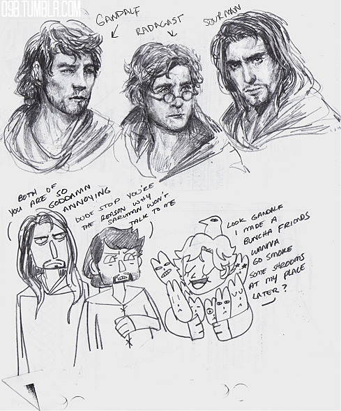 ewebean:o9b:Gandalf, Radagast, and Saruman de-aged a couple million yearsbased on young Ian McKellen