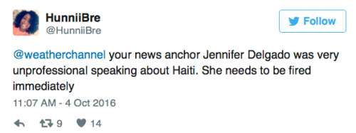 jehovahhthickness:  dynastylnoire:  micdotcom:  Weather Channel anchor claims kids in Haiti eat trees The Weather Channel’s Jennifer Delgado is facing a backlash for her report on Haiti before Hurricane Matthew. Her profoundly inappropriate comment