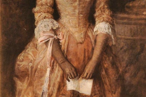 pre-raphaelisme: detail of Clarissa by John Everett Millais, 1887.