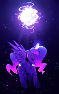 twilightsprinkle:  Raise the Moon by PonyBytes