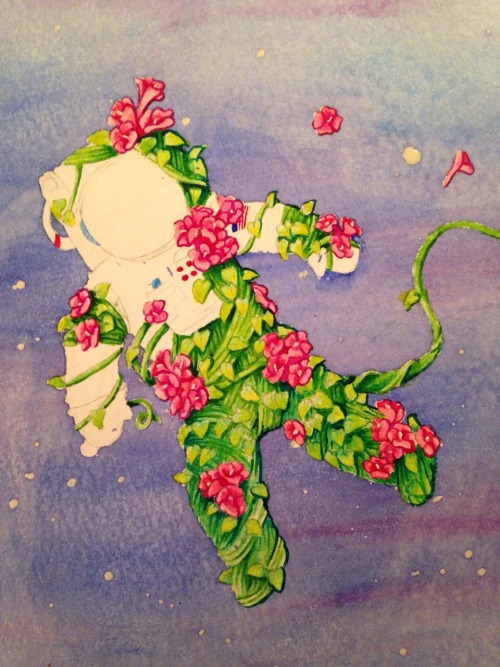 robinpant: Progress of the watercolor painting I did for the Degenerates Art Show.