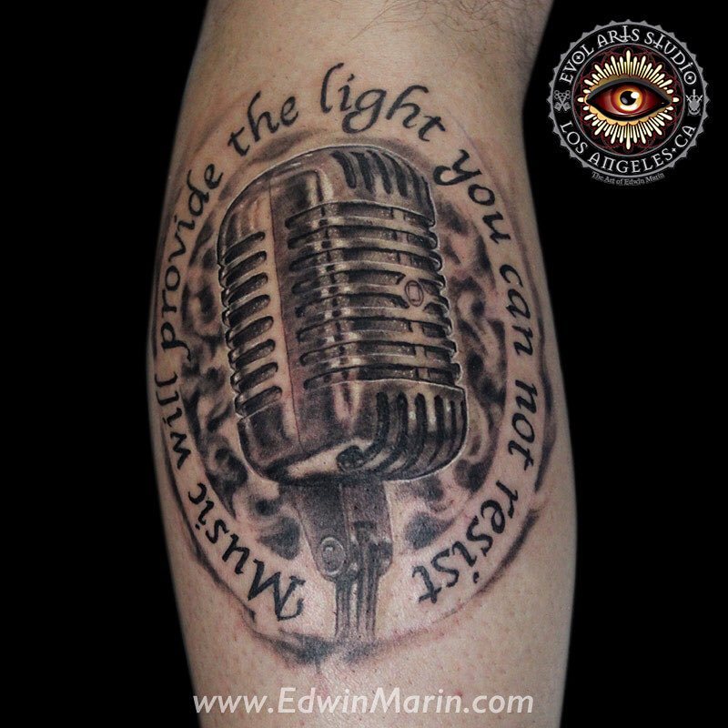 Set Line Icons of Microphone  Line icon Microphone tattoo Microphone icon