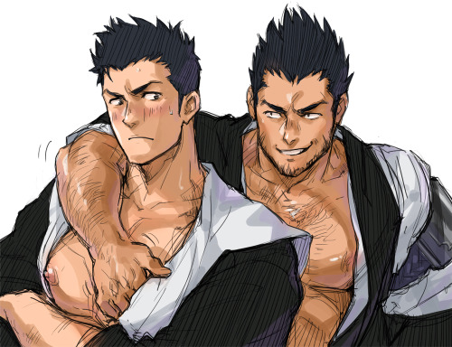 samurai-bara:Artist : 329 Title : 志波 一心×黒崎 一心 Source  : pixiv