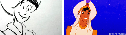 mother-of-manbeasts:Aladdin & Jasmine + storyboards
