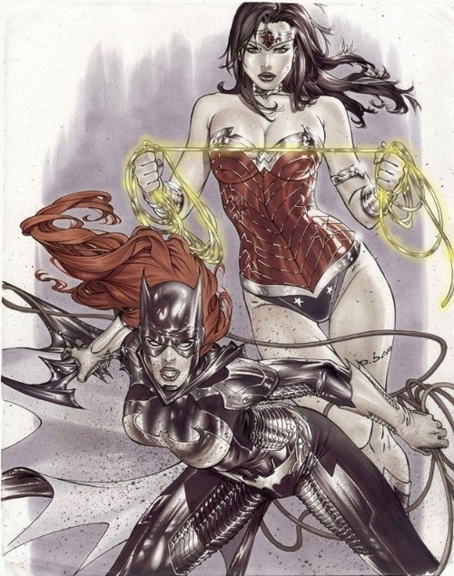 artverso:  Eric Basaldua - Batgirl and Wonder Woman 