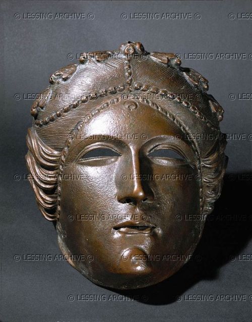 Ancient Roman bronze mask, Middle Imperial period 2nd half 2nd century AD
