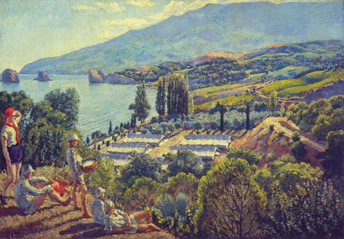Crimea. Pioneer camp-resort, 1926, Ilya MashkovMedium: oil,canvas