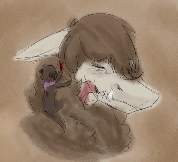 implosiveexplosions:  Hair brushing for ree since she seems down:&gt;   so cute!!!